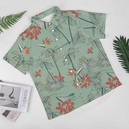 Men's Hawaiian Print Resort Shirt 2305106121