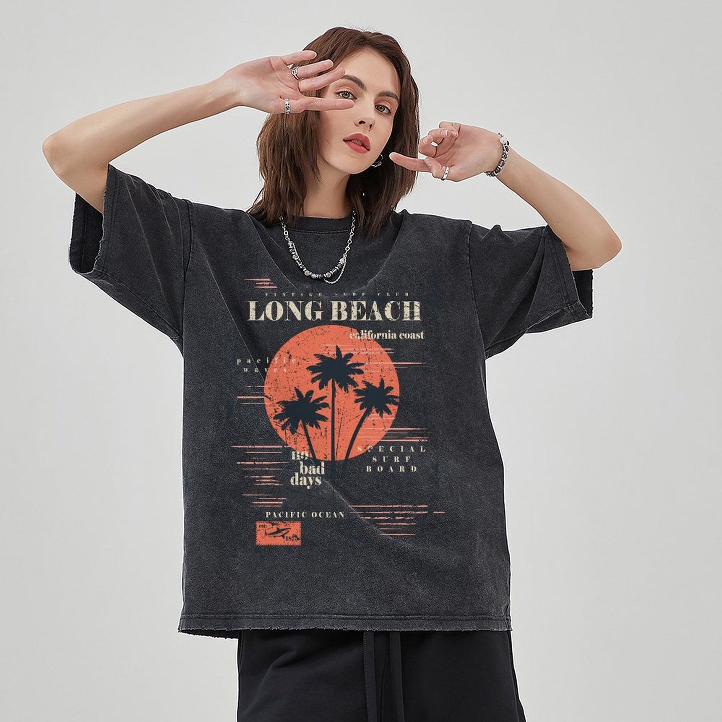 Unisex Vintage Solid Wash T-Shirts 2305101930