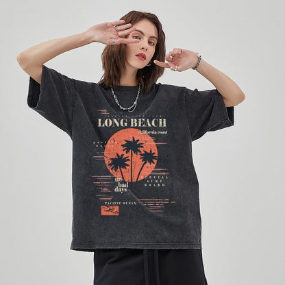 Unisex Vintage Solid Wash T-Shirts 2305101930