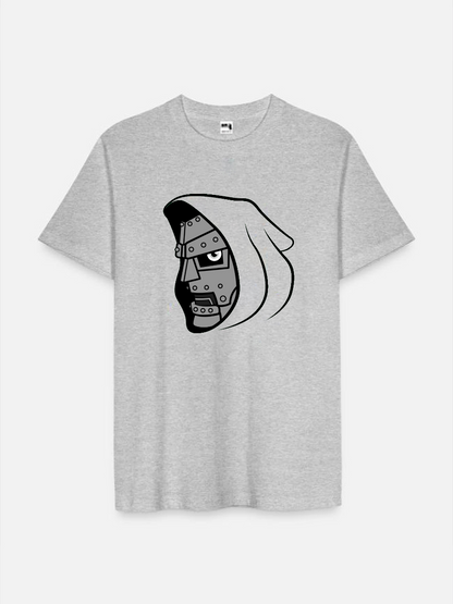 Men's Casual Doom Marvel Comics Printed Round Neck Short Sleeve T-Shirt