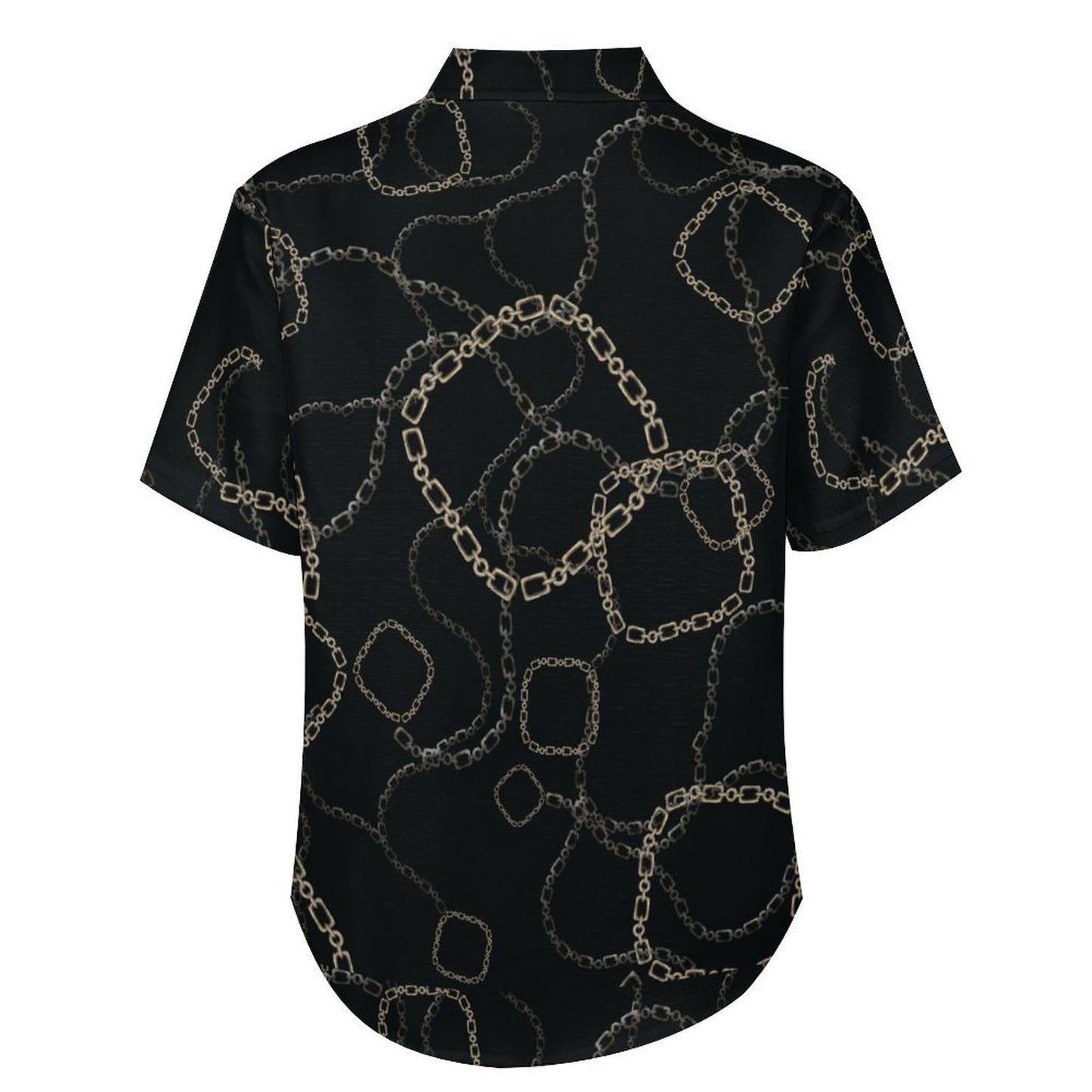 Men's Geometric Chain Print Vacation Hawaiian Shirt 2306104057