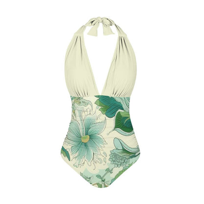Casual Printed One Piece Swimsuit And Cover Up 2306103035