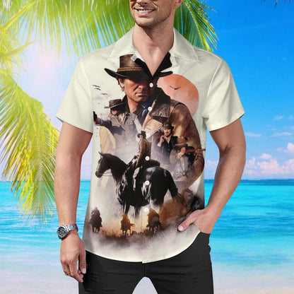 Men's Hawaiian Casual Short Sleeve Shirt 2305101801