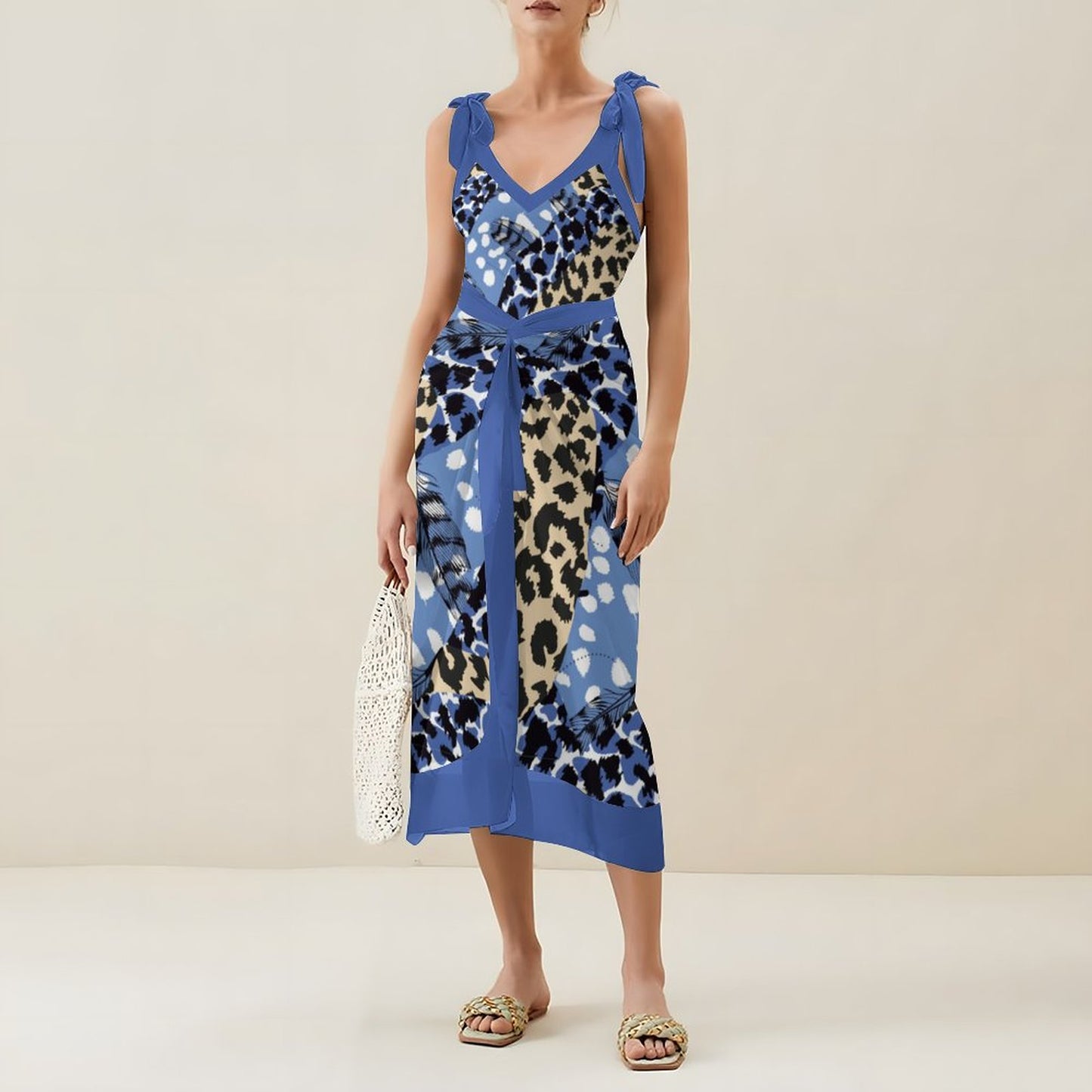 Casual Printed One-Piece Swimsuit And Cover Up 2305102873