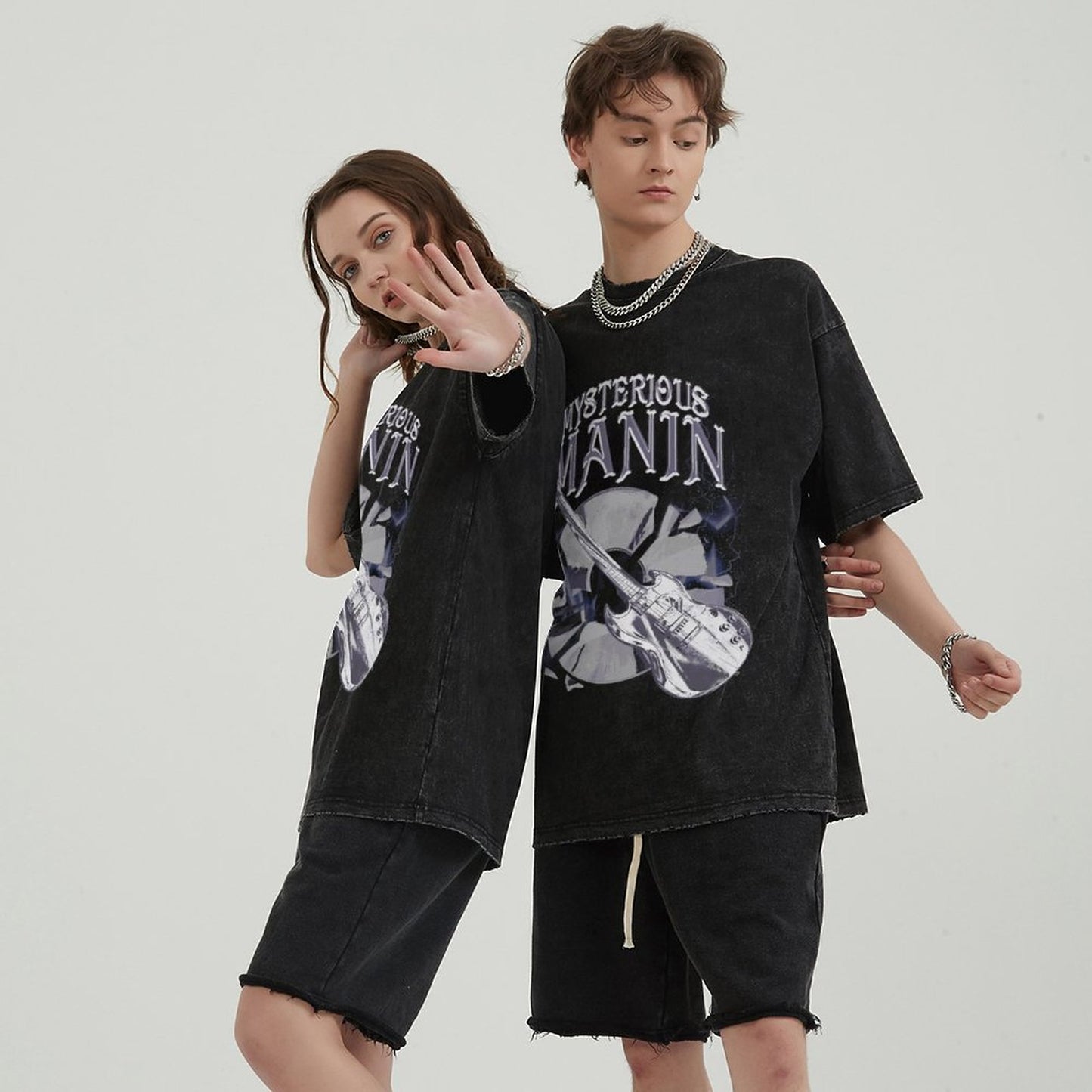 Unisex Vintage Solid Wash T-Shirts 2305102841