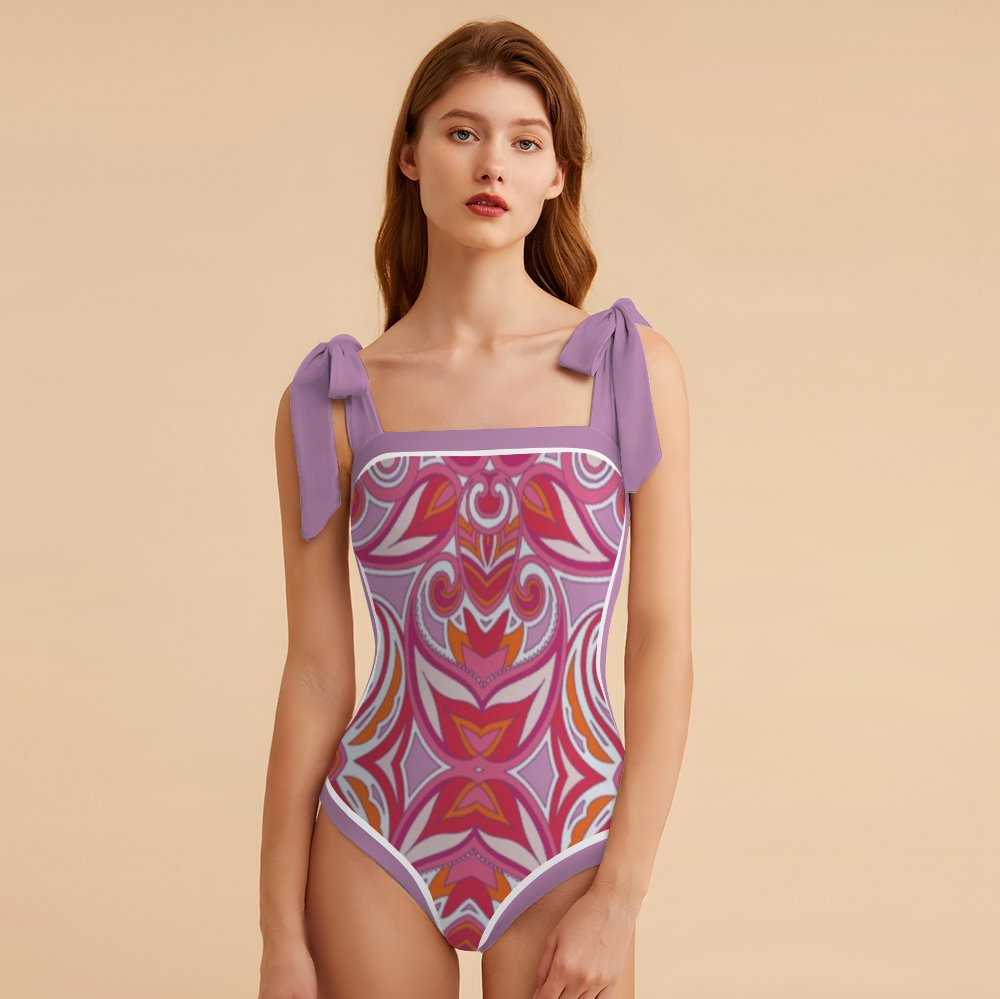Fashion Printed One Piece Swimsuit And Cover Up 2305104421
