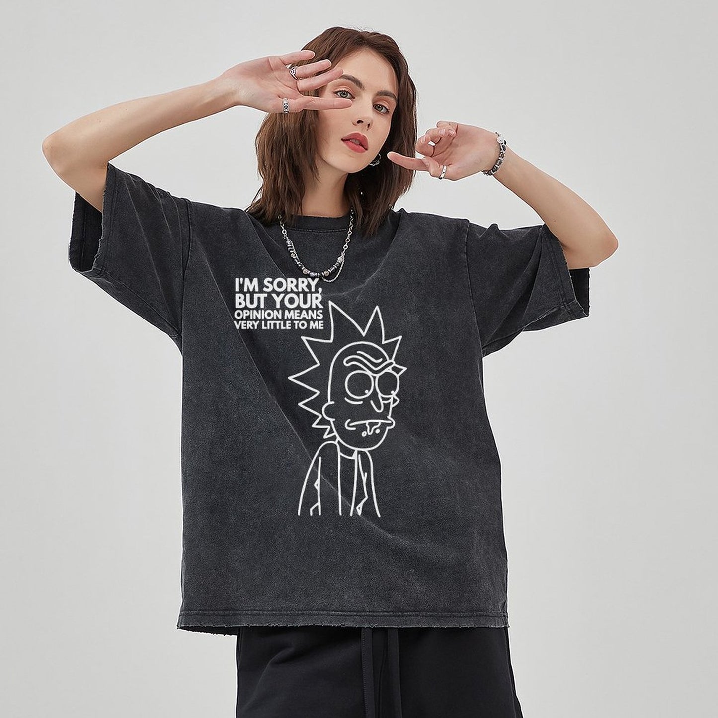 Unisex Vintage Solid Wash T-Shirts 2305103415