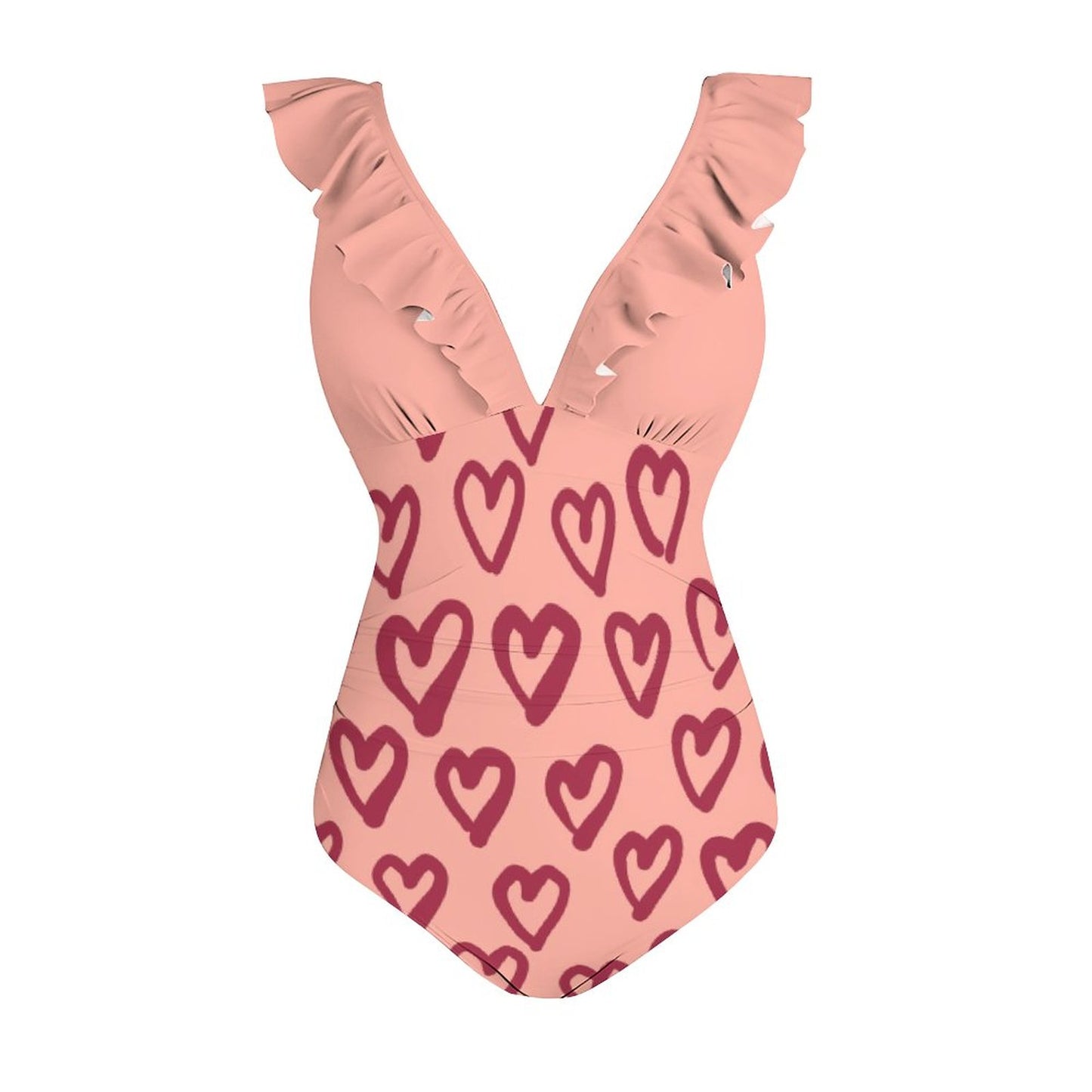 Casual Printed One Piece Swimsuit And Cover Up 2306103132
