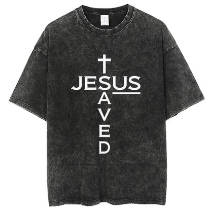 Unisex Vintage Solid Wash T-Shirts 2305103957