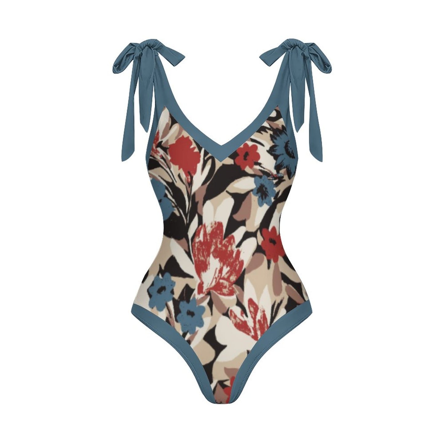 Casual Printed One-Piece Swimsuit And Cover Up 2305102409