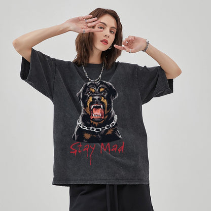 Unisex Vintage Solid Wash T-Shirts 2305102635