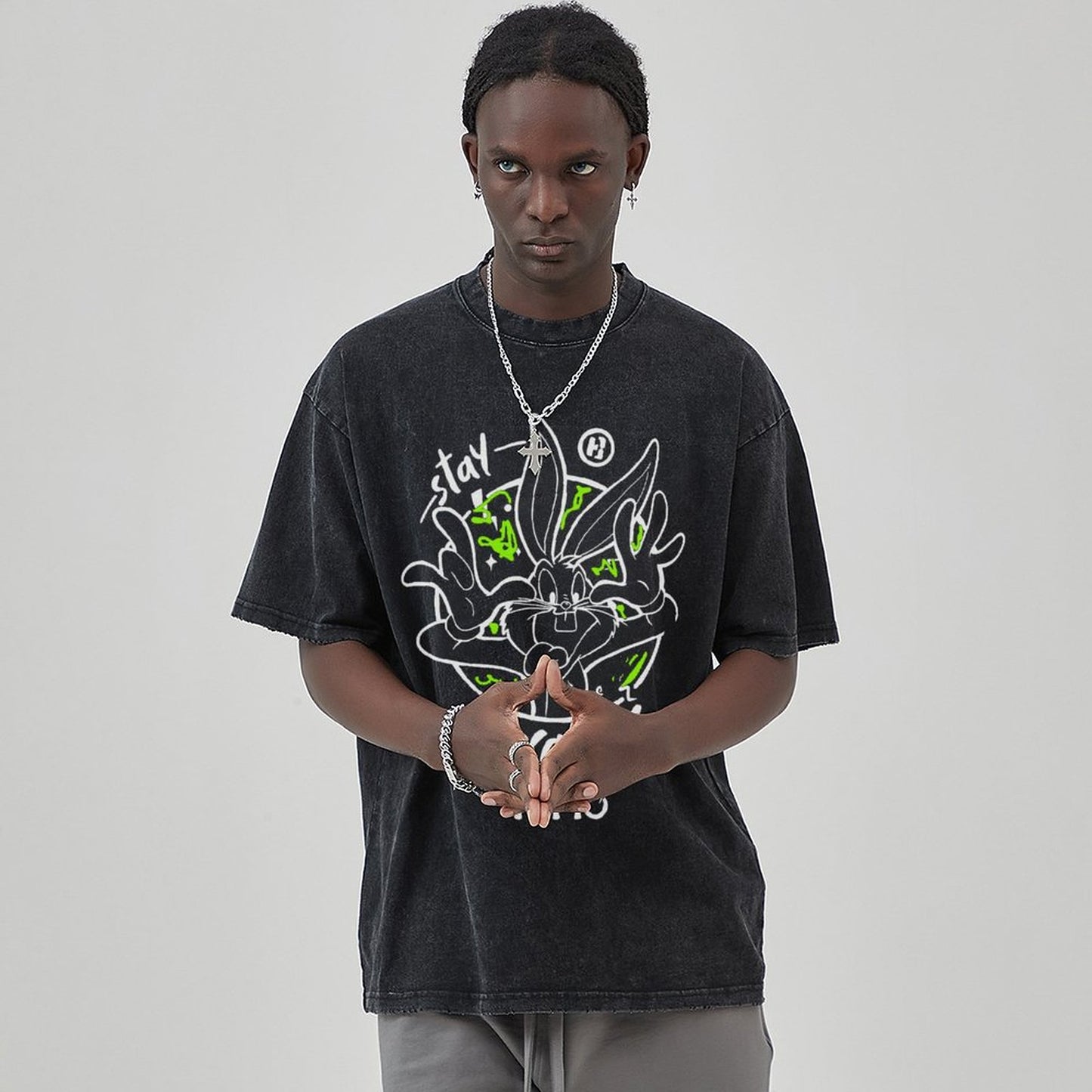 Unisex Vintage Solid Wash T-Shirts 2305103529