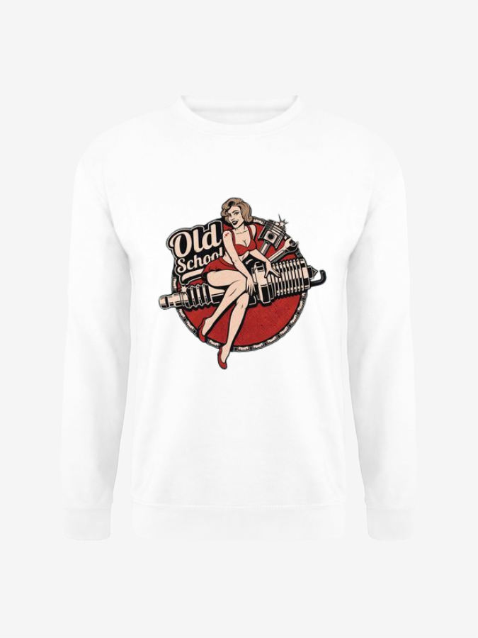 Unisex Round Neck Casual Printed Long Sleeve Sweatshirt
