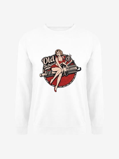 Unisex Round Neck Casual Printed Long Sleeve Sweatshirt