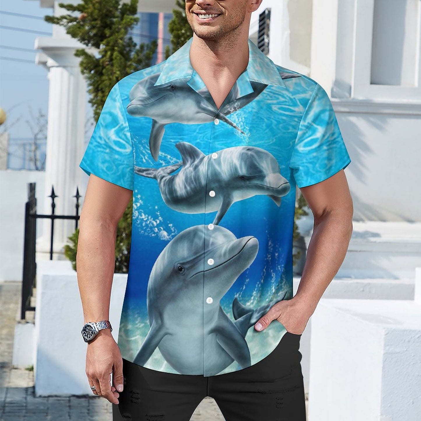 Men's Hawaiian Casual Short Sleeve Shirt 2305102267