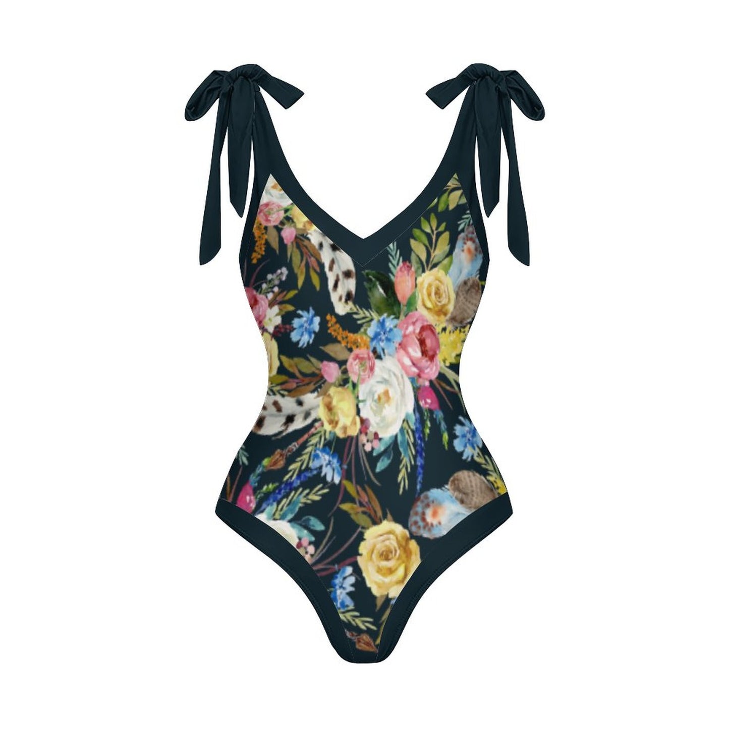 Casual Printed One-Piece Swimsuit And Cover Up 2305102887
