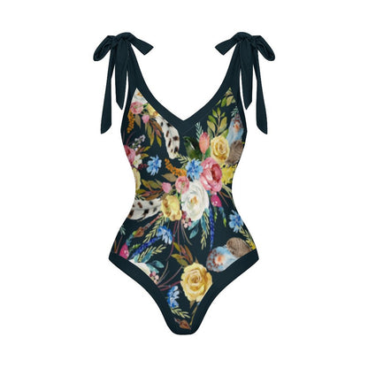 Casual Printed One-Piece Swimsuit And Cover Up 2305102887