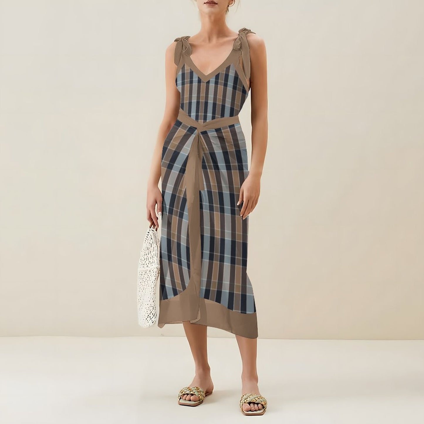 Casual Printed One-Piece Swimsuit And Cover Up 2305102457