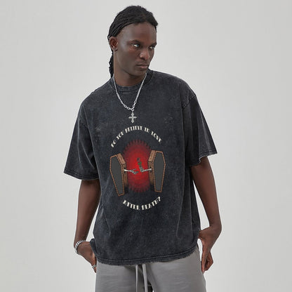 Unisex Vintage Solid Wash T-Shirts 2305102842