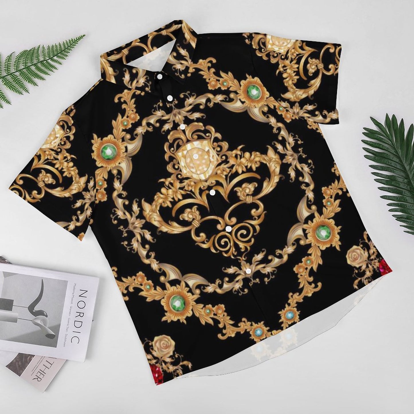 Men's Fashion Casual Printed Short Sleeve Shirts 2306100961