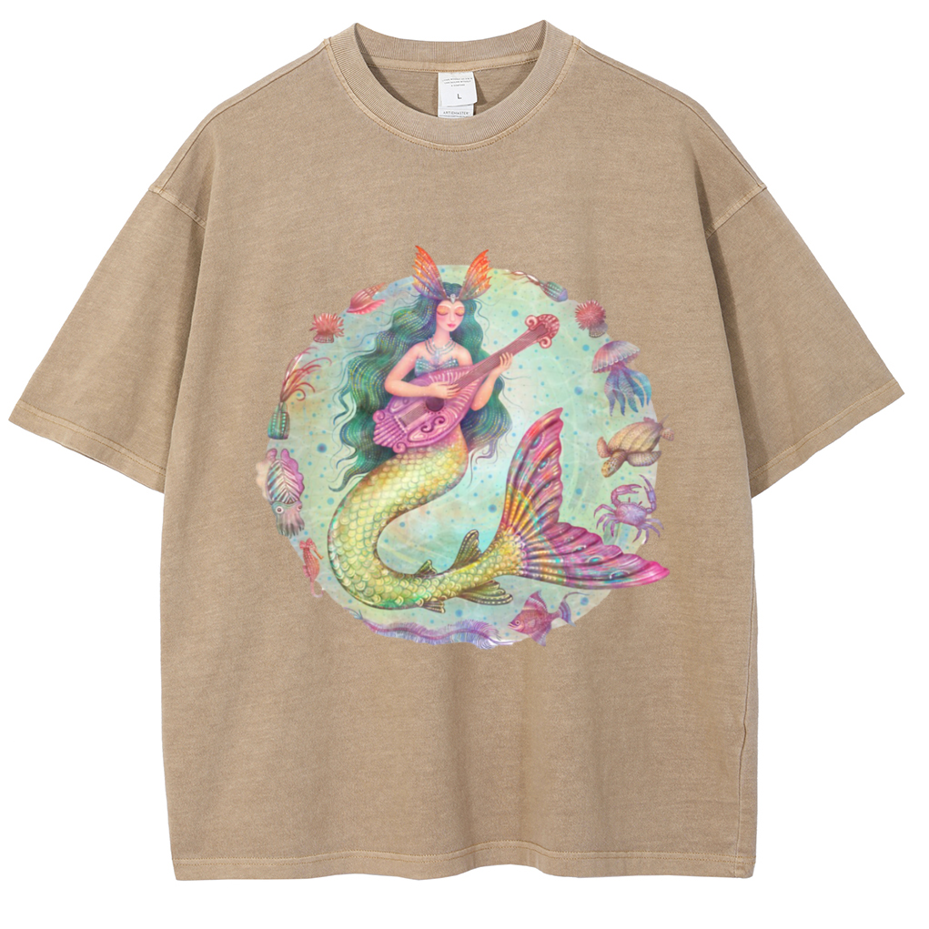Mens Cotton Wash Solid T-Shirts Oversized Unisex Short Sleeve Streetwear Rap Hip Hop Basic Tee Tops