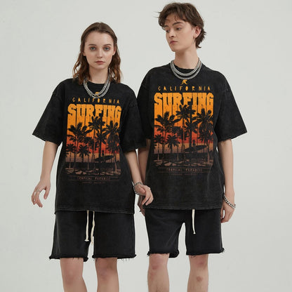 Unisex Vintage Solid Wash T-Shirts 2305101920
