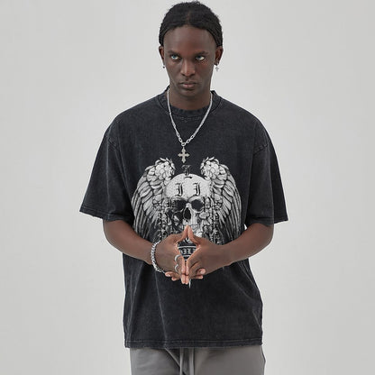 Unisex Vintage Solid Wash T-Shirts 2305101627