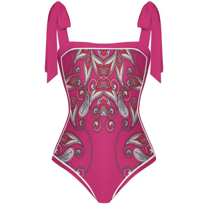 Fashion Printed One Piece Swimsuit And Cover Up 2305104420