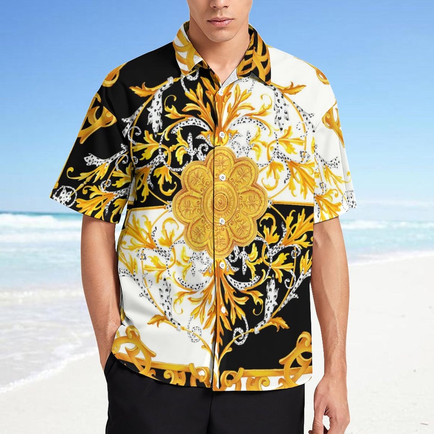 Men's Fashion Casual Printed Short Sleeve Shirts 2306100024