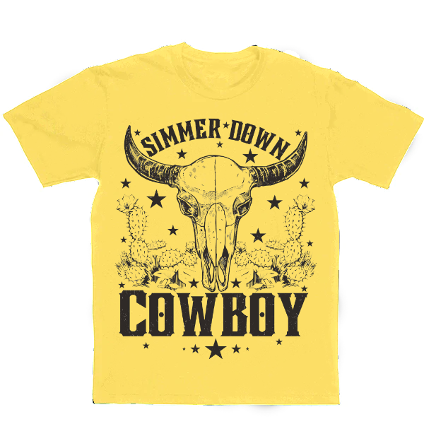 Cowboy Men's Casual Printed T-Shirt