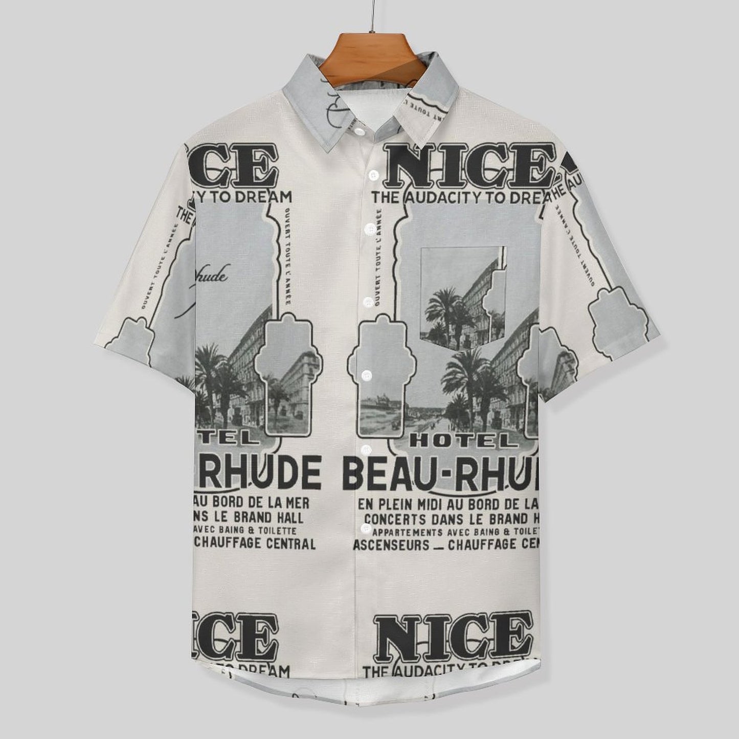 Men's Letter Vacation Hawaiian Shirt 2306104929
