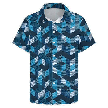Men's Fashion Casual Printed Short Sleeve Shirts 2305107207