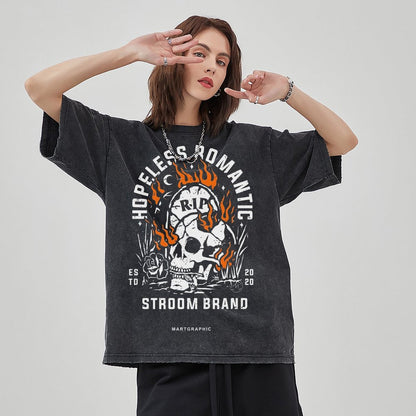 Unisex Vintage Solid Wash T-Shirts 2305101602