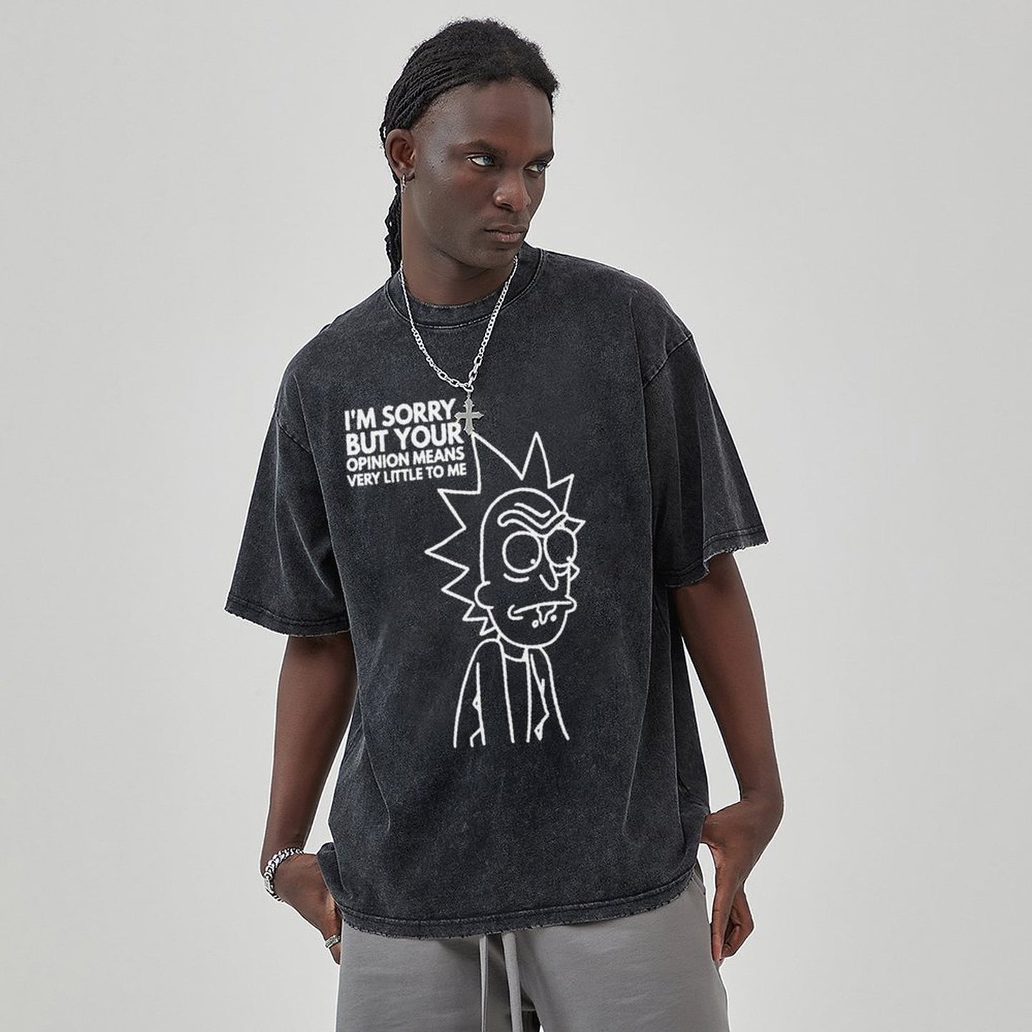 Unisex Vintage Solid Wash T-Shirts 2305103415