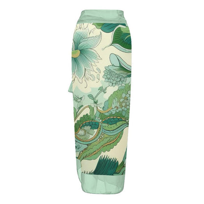 Casual Printed One Piece Swimsuit And Cover Up 2306103038