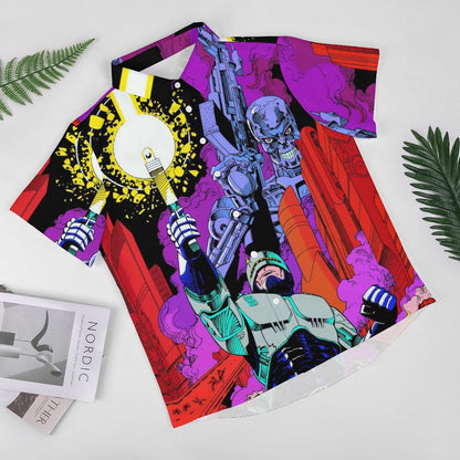 Men's Fashion Casual Printed Short Sleeve Shirts 2306104389