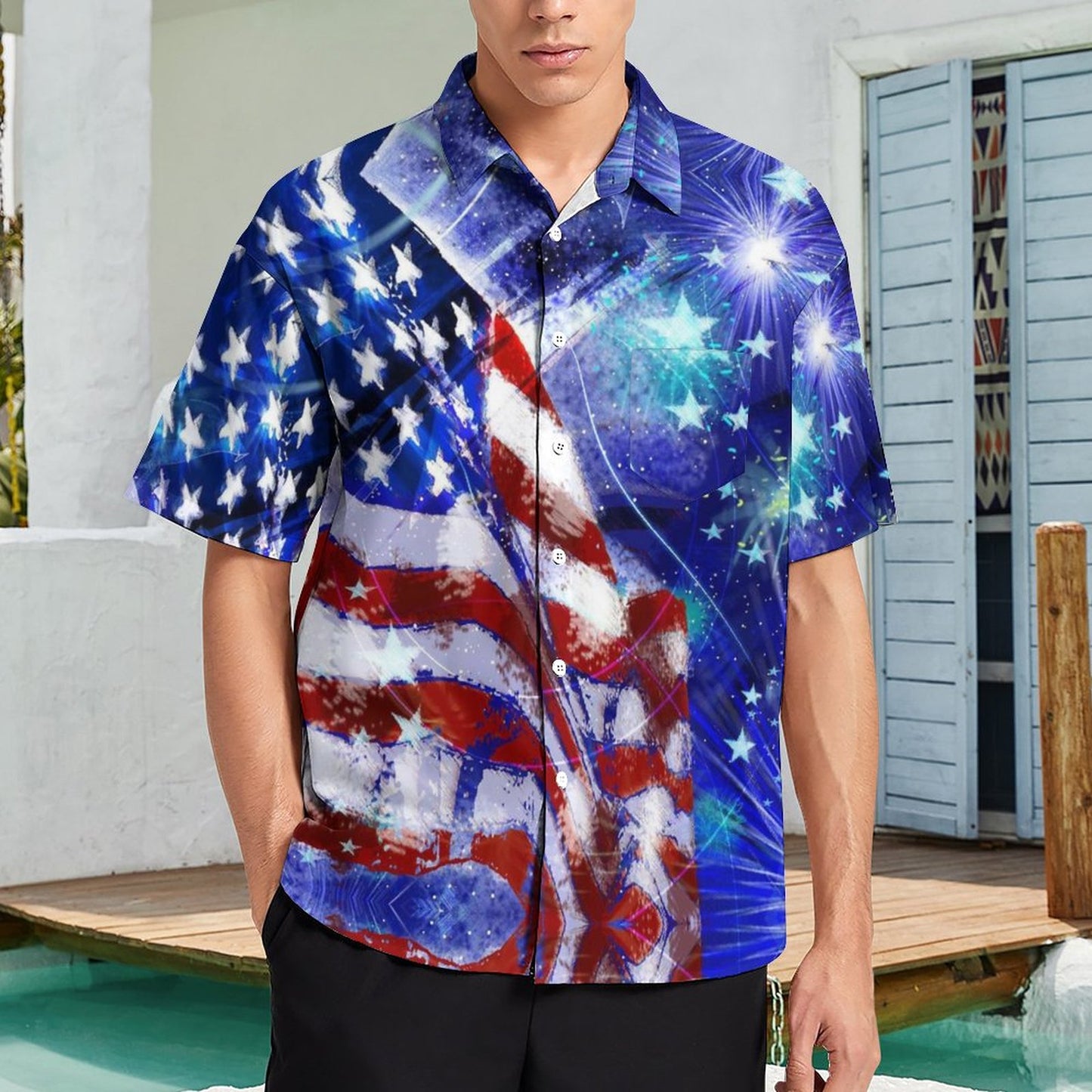 Men's Hawaiian Casual Short Sleeve Shirt 2306103353