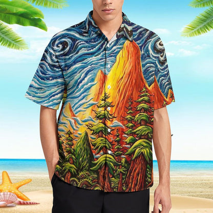 Men's Hawaiian Print Resort Shirt 2305101780
