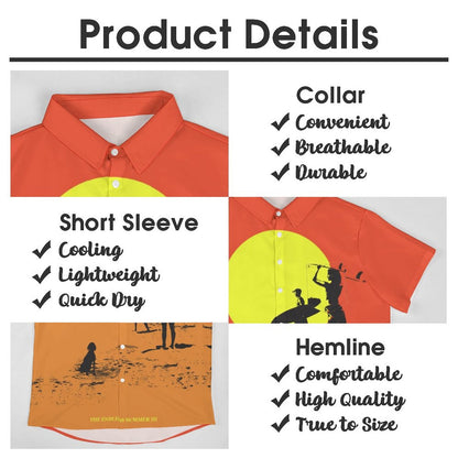 Men's The Endless Summer Print Casual Short Sleeve Shirt 2306102516