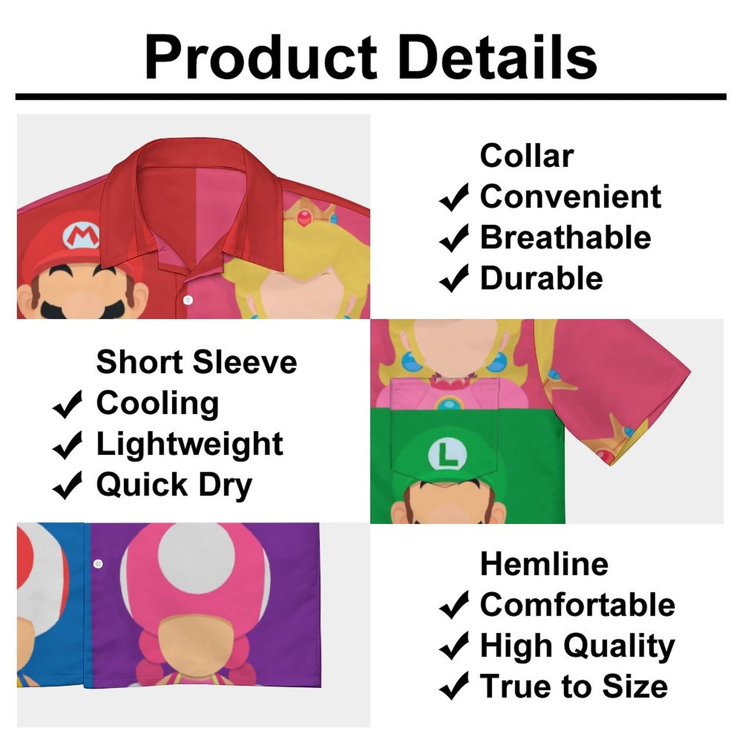 Men's Hawaiian Casual Short Sleeve Shirt 2307100348