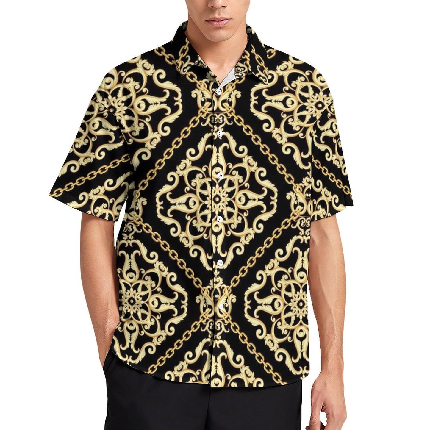 Men's Fashion Casual Printed Short Sleeve Shirts 2306104062