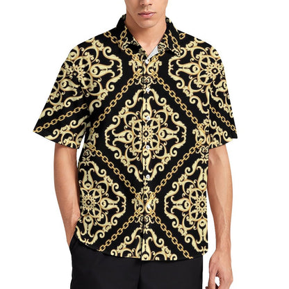 Men's Fashion Casual Printed Short Sleeve Shirts 2306104062
