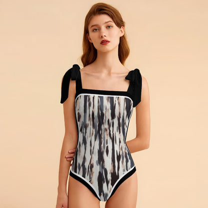 Fashion Printed One Piece Swimsuit And Cover Up 2305104415