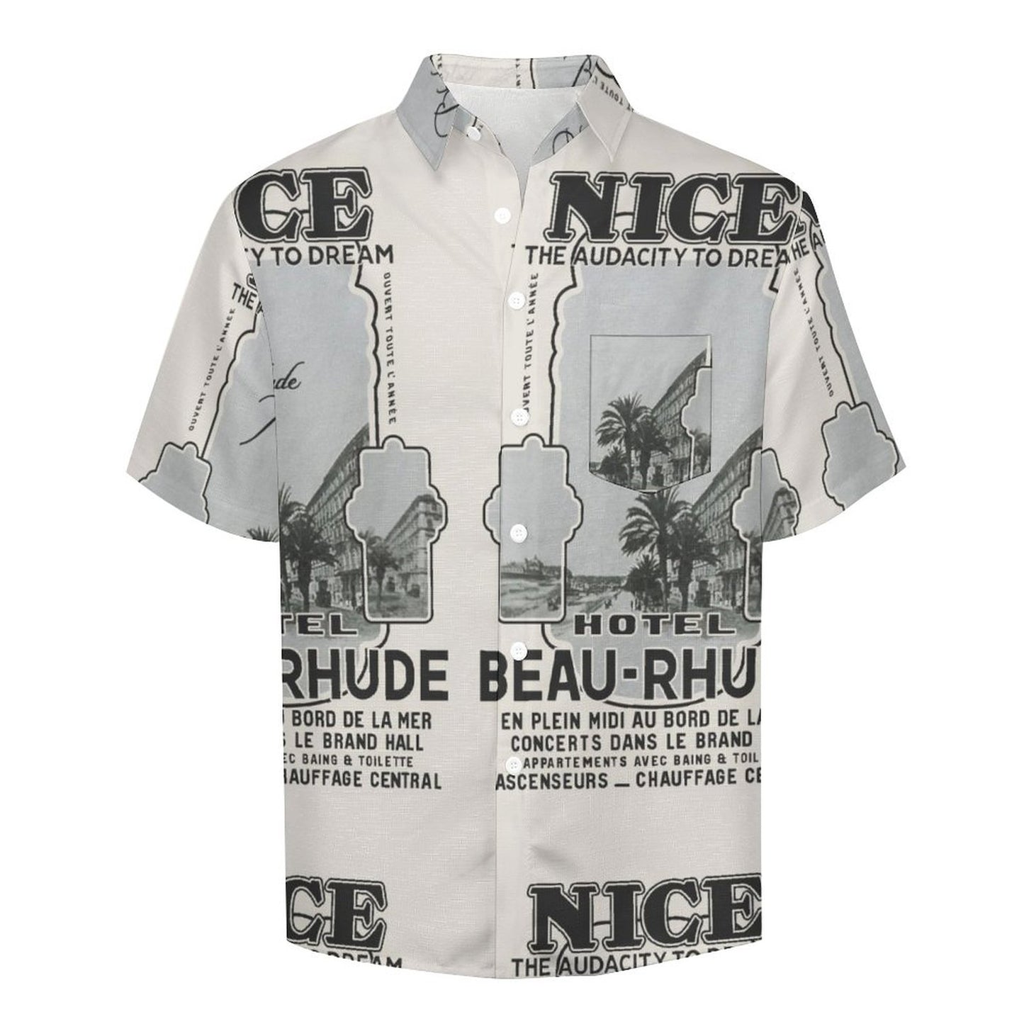Men's Letter Vacation Hawaiian Shirt 2306104929