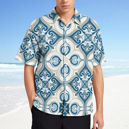 Men's Fashion Casual Printed Short Sleeve Shirts 2306100441