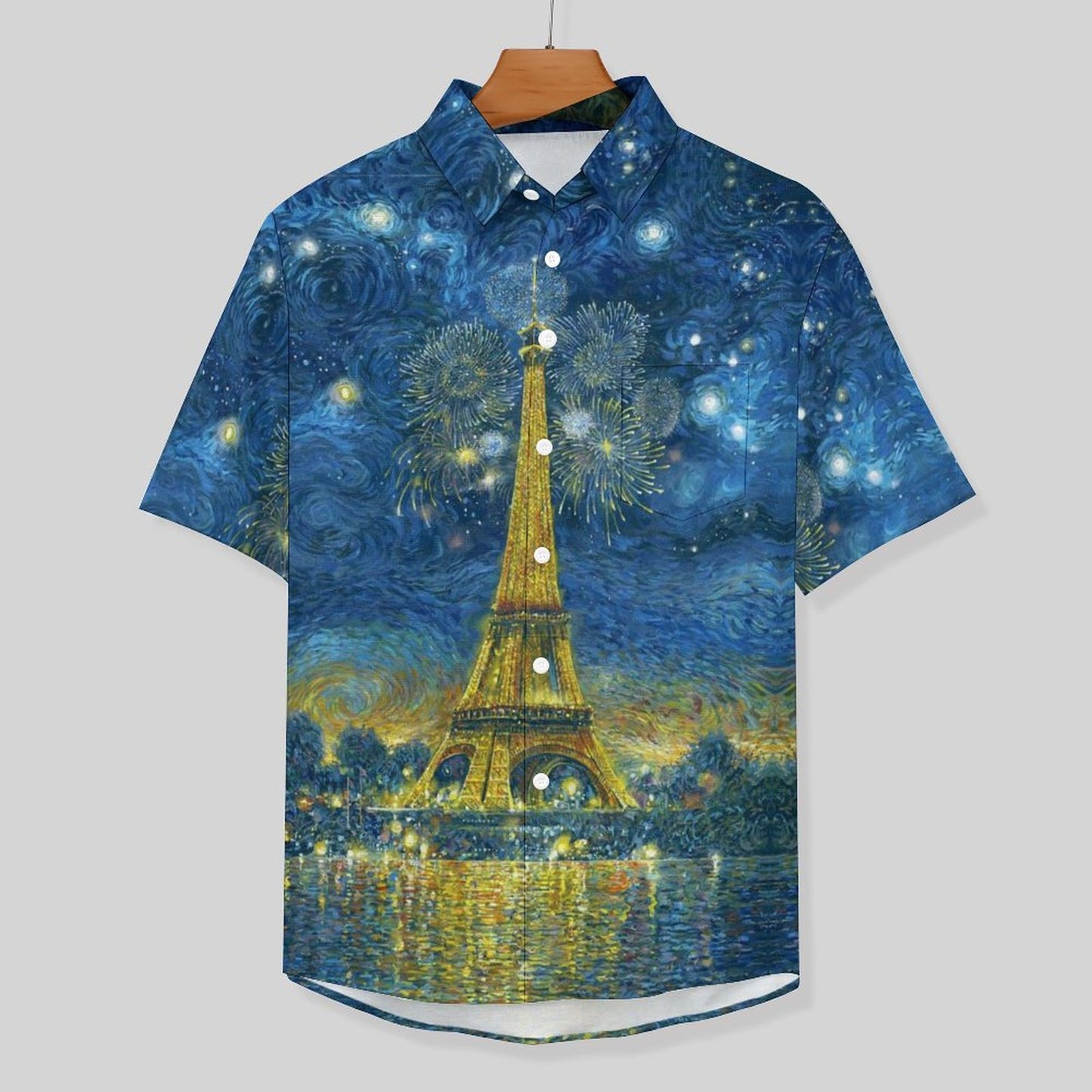 Men's Hawaiian Print Lapel Shirt 2304103199