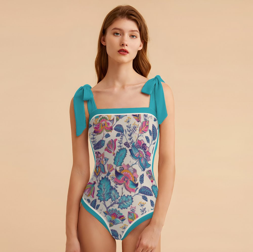 Fashion Printed One Piece Swimsuit And Cover Up 2305104620