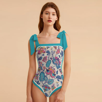 Fashion Printed One Piece Swimsuit And Cover Up 2305104620
