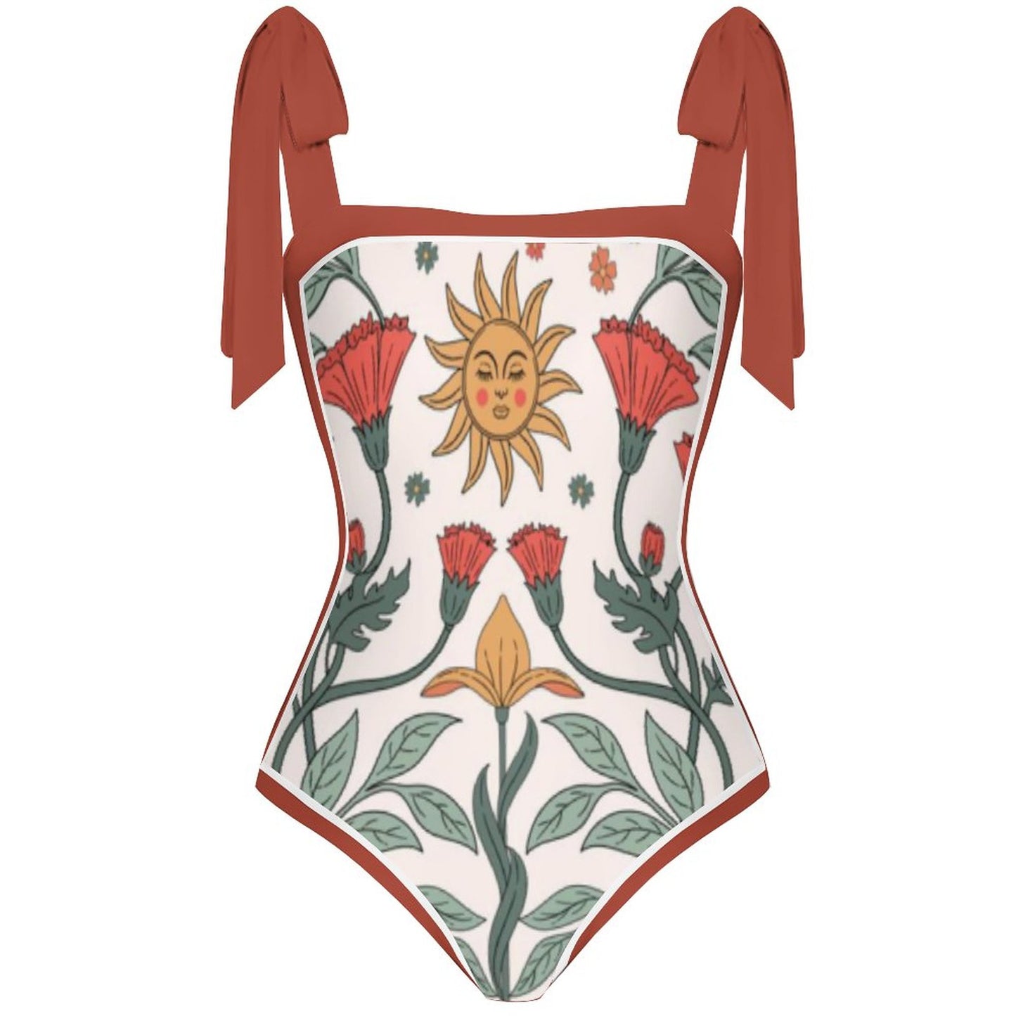 Fashion Printed One Piece Swimsuit And Cover Up 2306102472