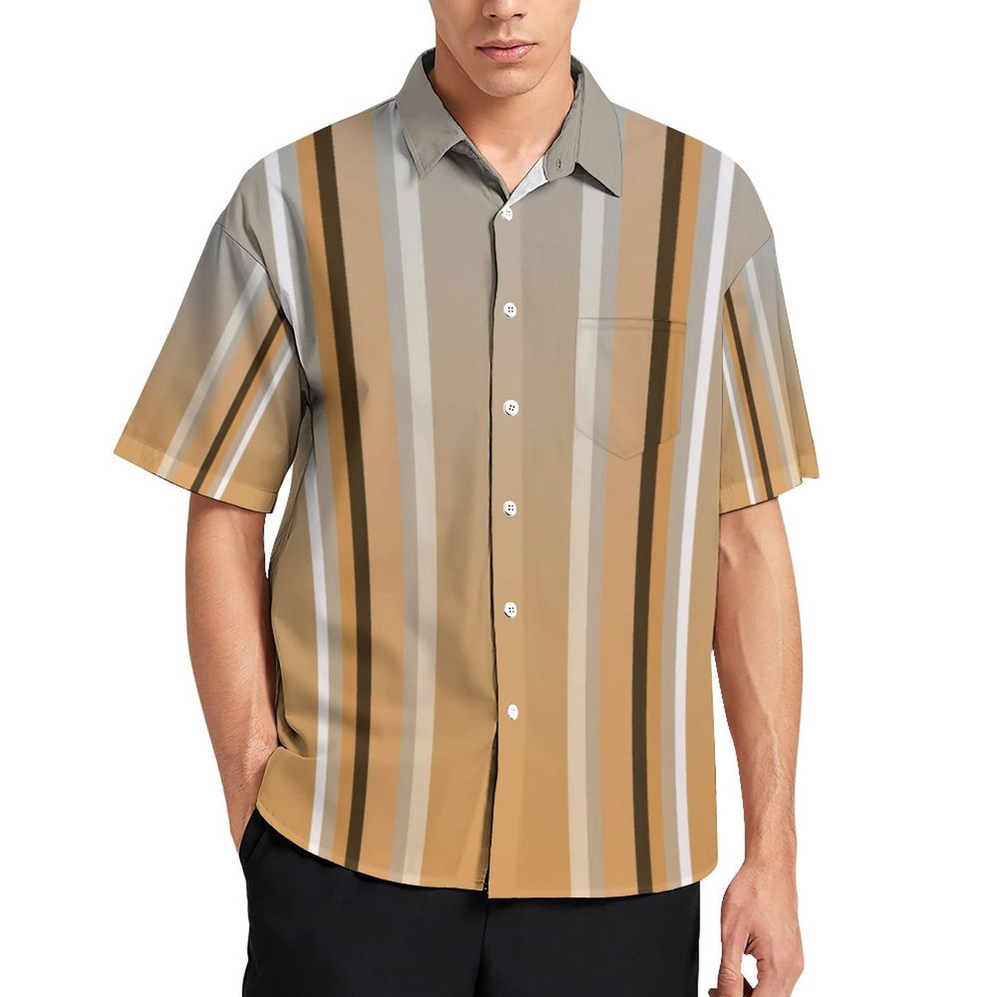 Men's Hawaiian Print Resort Shirt 2305100187